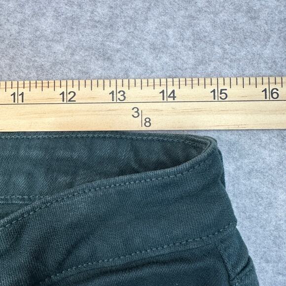 Just USA Skinny Jean SZ 30 Dark Green Mid-Rise Stretch Denim 5-Pocket Button Zip - Picture 6 of 10